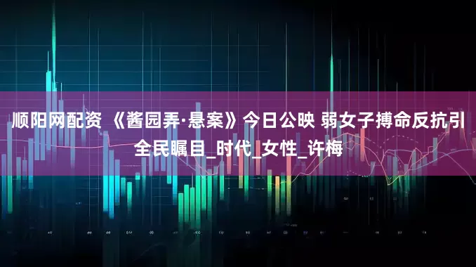 顺阳网配资 《酱园弄·悬案》今日公映 弱女子搏命反抗引全民瞩目_时代_女性_许梅