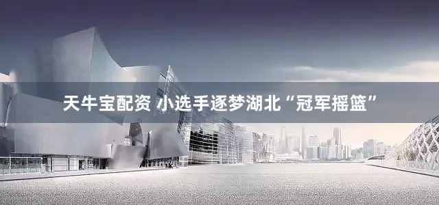 天牛宝配资 小选手逐梦湖北“冠军摇篮”